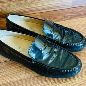 Tod's Gommini Women's Black Patent Leather Slip-On Driving Shoe Size 8 / EU 39